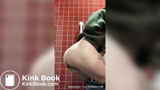 Fat shit on bathroom floor