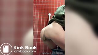 Fat shit on bathroom floor