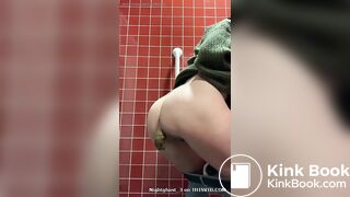 Fat shit on bathroom floor