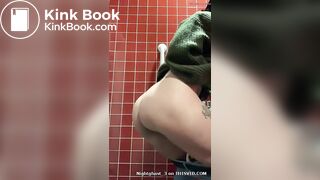 Fat shit on bathroom floor