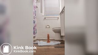 Ebonys dildo defecation