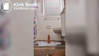 Ebonys dildo defecation