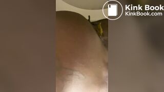 Ebony toilet shitting - video 4