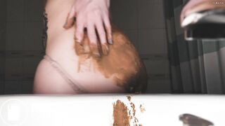 Cute Girl Shitting And Smearing