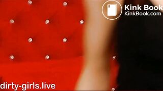 Top model looking girl get shit from ass with dildo