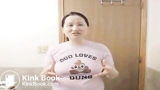 Dumb scat bitch eats her own shit - video 2