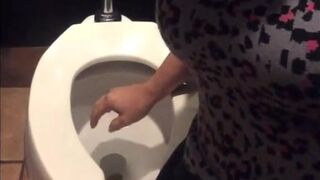 Eating own shit on toilet