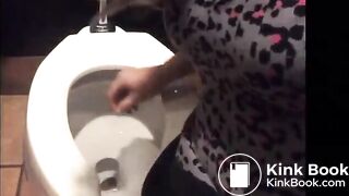 Eating own shit on toilet