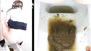 Sexy japan girl diarrhea toilet