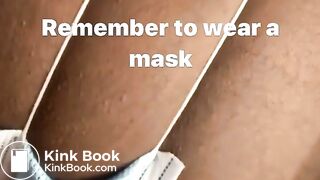 Hot girl destroy face mask with Her farts