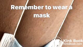 Hot girl destroy face mask with Her farts