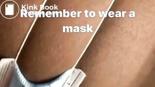 Hot girl destroy face mask with Her farts