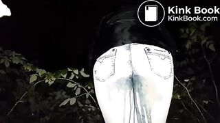 Alone in woods, piss and shit