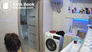 Woman pooping in Toilet 70