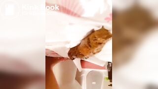 chinese beauty makes slave eat lovers shit - full serve