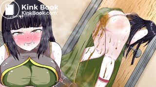 Female anime warrior desperate poop 4