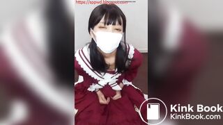 Cute Japanese Girl Enema and Poop