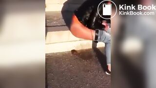 Cute girl couldn’t hold her poop anymore