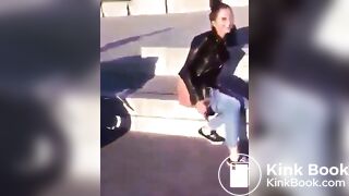 Cute girl couldn’t hold her poop anymore