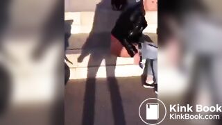 Cute girl couldn’t hold her poop anymore