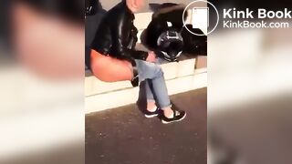 Cute girl couldn’t hold her poop anymore