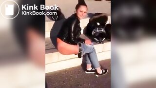 Cute girl couldn’t hold her poop anymore