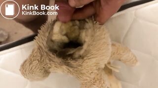 Bunny Plush gets piss