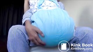 Asian diaper girl 1eaks enema