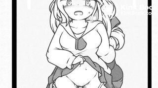 cute girl farting poop anime