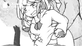 cute girl farting poop anime