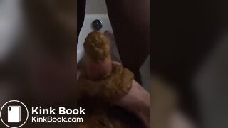 Ebony BBW Shit on cock