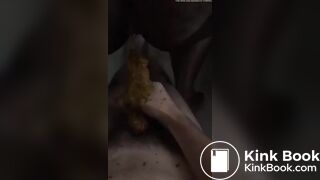 Ebony BBW Shit on cock