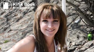 Shitty panties near water