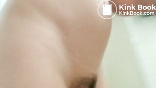 hairy girl shits in tub