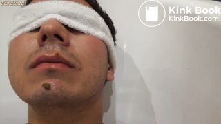 Blond Russian human toilet ass cleaning