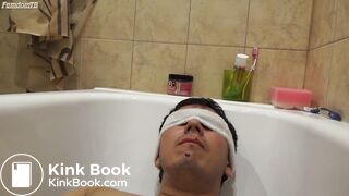 Blond Russian human toilet ass cleaning