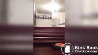 Mirror girl poops her panties