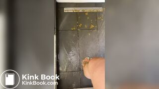 Huge Ebony Scat Soles Smear