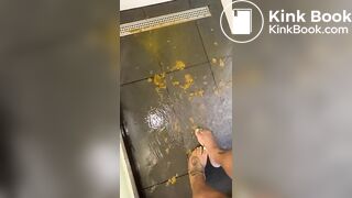 Huge Ebony Scat Soles Smear