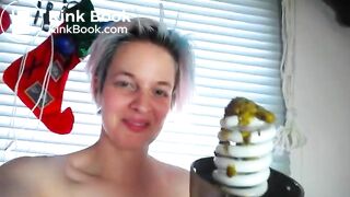 Hairy blonde fully shitted ass and big mess homemade