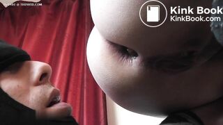 Look at him waiting for her long turd.