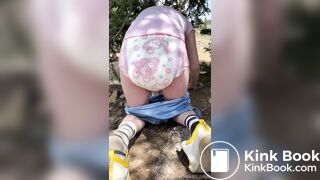 cute girl messing diaper - video 2