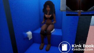 3D Black Woman Has Bad Diarrhea