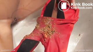 Red Brown Panties - ArtOfScat.com