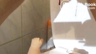 destroying the doll with her ass