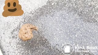 Desperate diarrhea outside