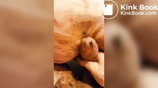 Shitting on cock in shower and then assfucked