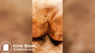 Shitting on cock in shower and then assfucked