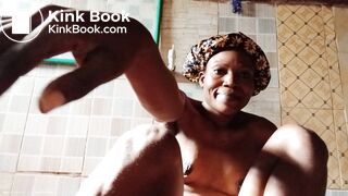 African chick's huge shit