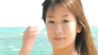 Japanese girl shit at the beach